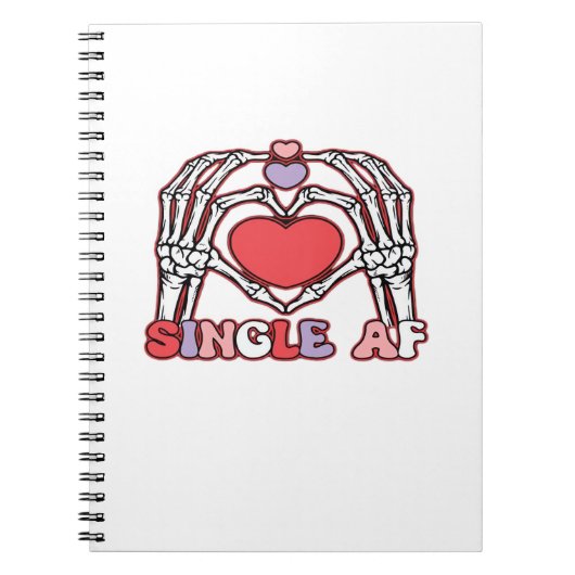 Af Skeleton Hands Valentinstag Classic Notizblock (Vorderseite)