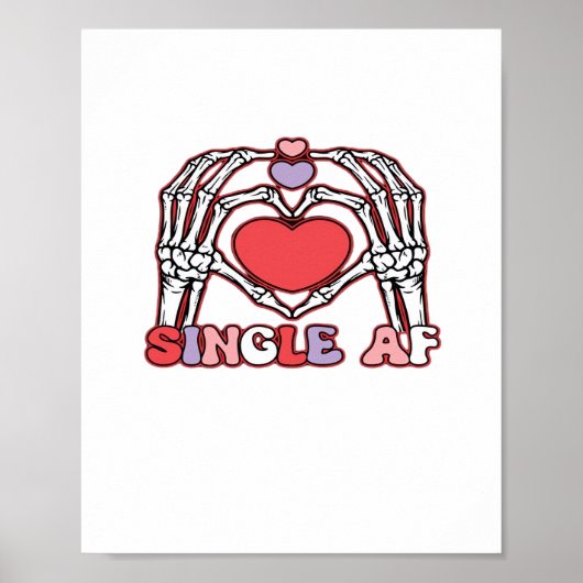 Af Skeleton Hands Valentinstag Classic Poster (Vorne)