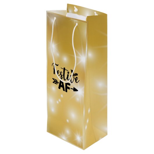 AF Weinbeutel Geschenktüte Für Weinflaschen (Rückseite Schrägansicht)