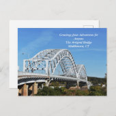 AFA Arrigoni Bridge Middletown, CT Postcard Postkarte (Vorne/Hinten)