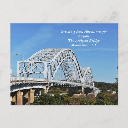 AFA Arrigoni Bridge Middletown, CT Postcard Postkarte (Vorderseite)