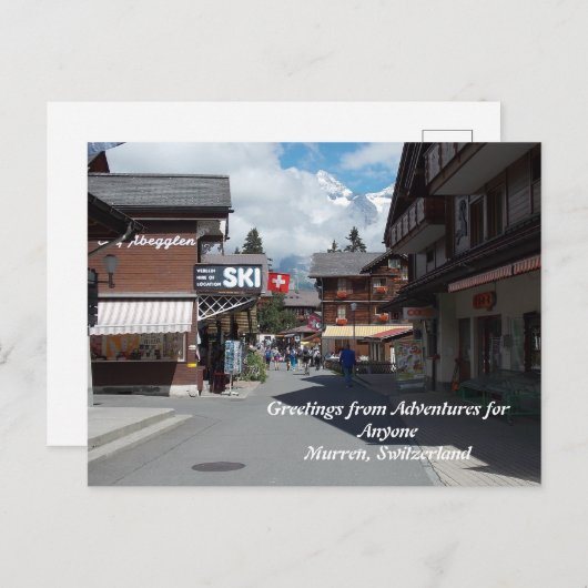 AFA Gruß aus Murren, Schweiz Postcard Postkarte (Vorne/Hinten)