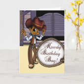 AfAmerican Cowboy Birthday Karte (Gelbe Blume)