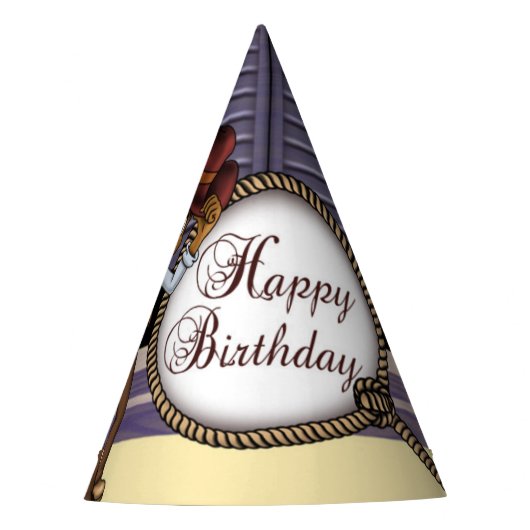AfAmerican Cowboy Birthday Partyhütchen (Vorderseite)