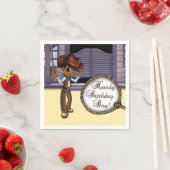 AfAmerican Cowboy Birthday Serviette (Beispiel)