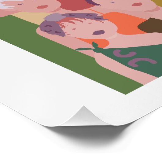 afbeelding groep mensen  poster (Ecke)