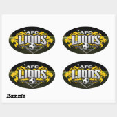 AFC Lions oval decal Ovaler Aufkleber (Blatt)