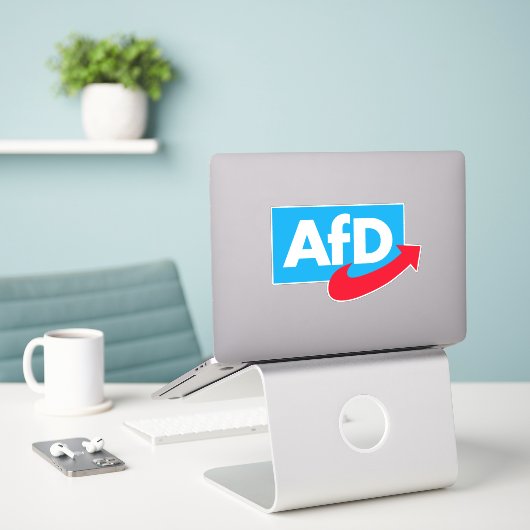 AfD:Alternative für Deutschland Aufkleber (Laptop auf Schreibtisch)