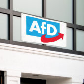 AfD:Alternative für Deutschland Banner (Äußeres Gebäude)