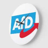 AfD:Alternative für Deutschland Große Wanduhr (Winkel)