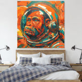 AFEN IM WELTALL-2 LEINWANDDRUCK (Insitu (Schlafzimmer))