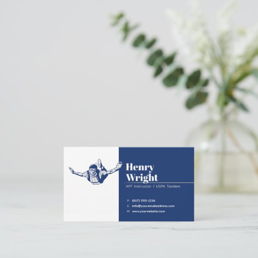 AFF-Lehrer | USPA Tandem | Skydive Visitenkarte (Stehend Vorderseite)