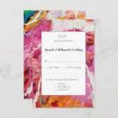 Affair of the Heart: Wedding RSVP Response Card (Vorne/Hinten)