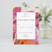 Affair of the Heart: Wedding RSVP Response Card Karte (Stehend Vorderseite)