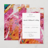 Affair of the Heart: Wedding RSVP Response Card Karte (Vorne/Hinten)