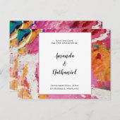 Affäre des Herzens: Hochzeit speichern Sie das Dat Postkarte (Vorne/Hinten)