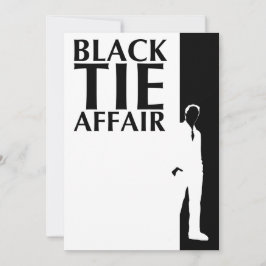 Affäre mit schwarzer Krawatte: ernsthafte Silhouet Einladung