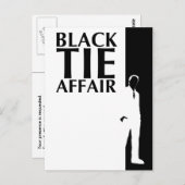 Affäre mit schwarzer Krawatte: ernsthafte Silhouet Postkarte (Vorne/Hinten)