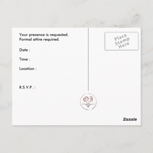 Affäre mit schwarzer Krawatte: ernsthafte Silhouet Postkarte (Rückseite)