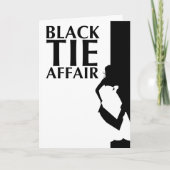Affäre mit schwarzer Krawatte: schöne Silhouette Einladung (Vorderseite)