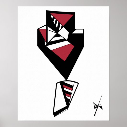 "Affäre um Krawatte" Kunsthandwerk Poster (Vorne)