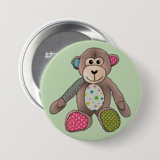 Äffchen Button (Vorne & Hinten)