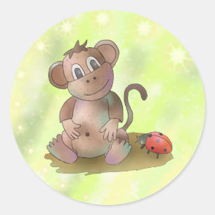 Äffchenschnuller  runder aufkleber