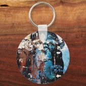 Affe 5,7 cm Tastenring Schlüsselanhänger (Vorderseite)