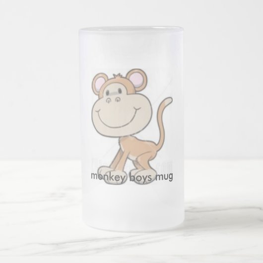 Affe, Affejungen-Tasse Mattglas Bierglas (Mittel)