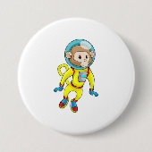Affe als Astronaut Button (Vorderseite)