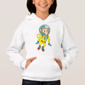 Affe als Astronaut Hoodie (Vorderseite)