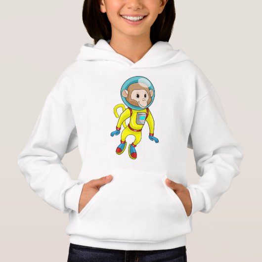 Affe als Astronaut Hoodie (Vorderseite)