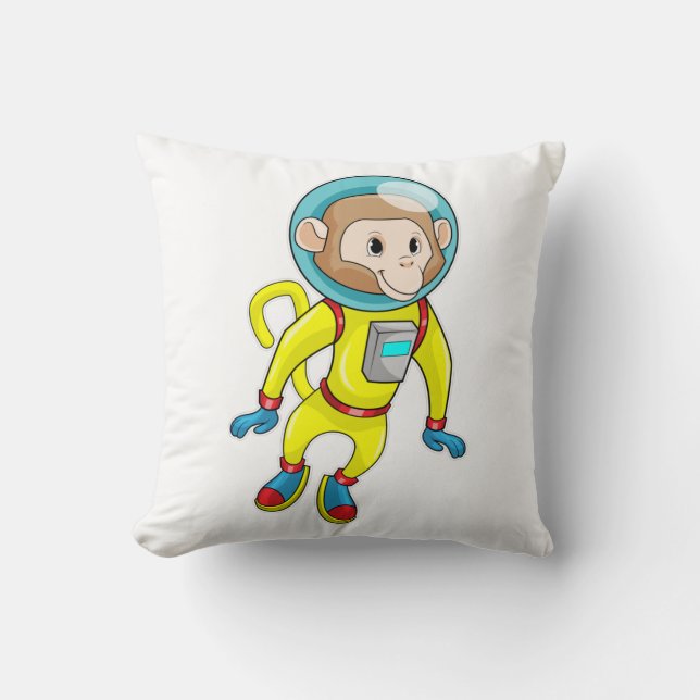 Affe als Astronaut Kissen (Vorderseite)