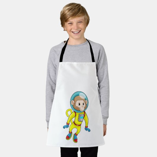 Affe als Astronaut Schürze (Getragen)
