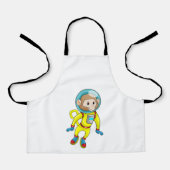Affe als Astronaut Schürze (Vorderseite)