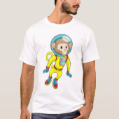Affe als Astronaut T-Shirt (Vorderseite)