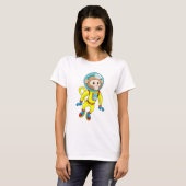 Affe als Astronaut T-Shirt (Vorne ganz)