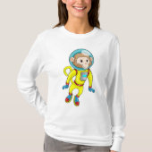 Affe als Astronaut T-Shirt (Vorderseite)