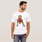 Affe als Basketballspieler mit Basketball T-Shirt (Vorne ganz)