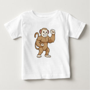 Affe als Bodybuilder in der Bodybuilding Baby T-shirt