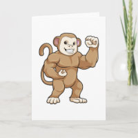 Affe als Bodybuilder in der Bodybuilding