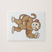 Affe als Bodybuilder in der Bodybuilding Puzzle (Horizontal)