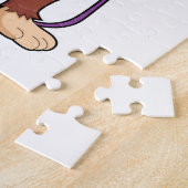 Affe als Friseur mit Schere & Razor Puzzle (Seite)