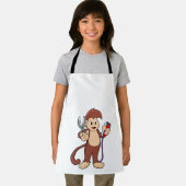 Affe als Friseur mit Schere & Razor Schürze (Insitu)