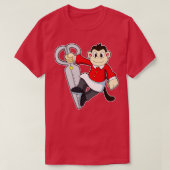 Affe als Friseur mit Schere T-Shirt (Design vorne)