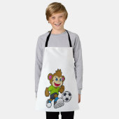 Affe als Fußballspieler mit Fußball Schürze (Getragen)