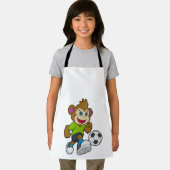 Affe als Fußballspieler mit Fußball Schürze (Insitu)