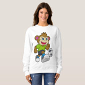 Affe als Fußballspieler mit Fußball Sweatshirt (Vorne ganz)