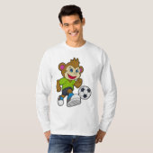 Affe als Fußballspieler mit Fußball T-Shirt (Vorne ganz)
