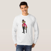 Affe als Gentleman mit Hut & Walking-Stick T-Shirt (Vorne ganz)